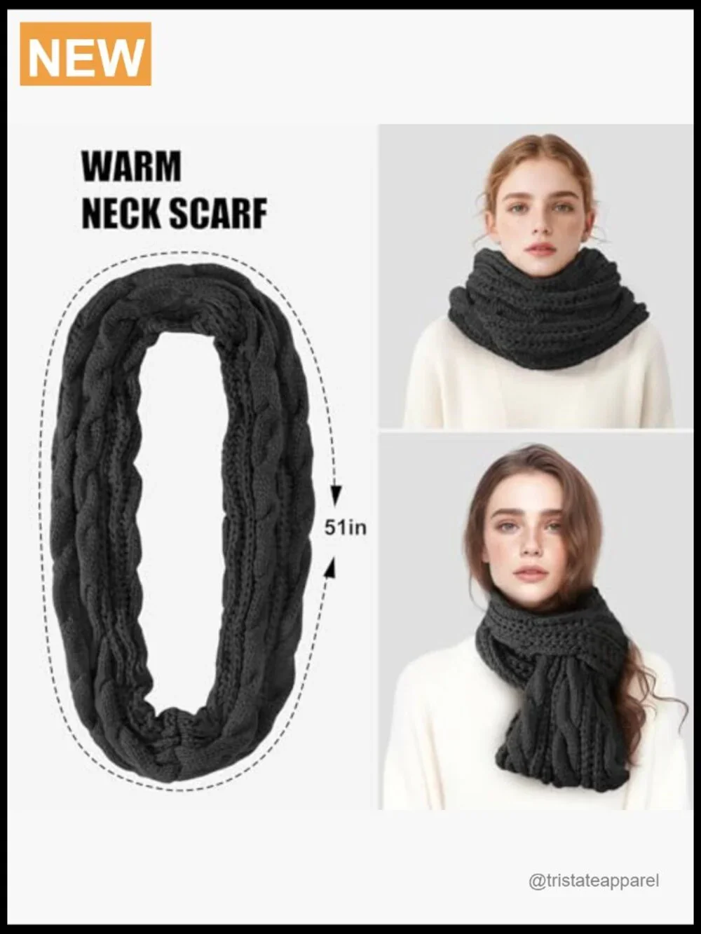 Winter Hat Scarf Gloves Set, Fleece Lined Beanie Touchscreen Gloves Thick Scarf